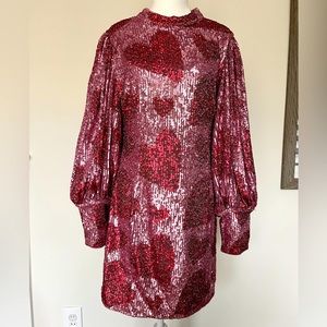 Farm Rio heart sequin dress. NWT. Size medium